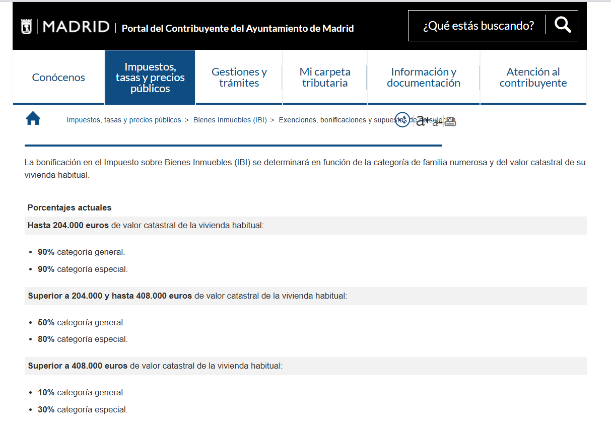 Bonificación en la Tasa de basuras será igual que la bonificación en el IBI